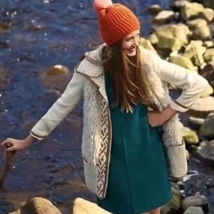 Anthropologie Hei Hei Highlands Sherpa Jacket Hoodie Cream